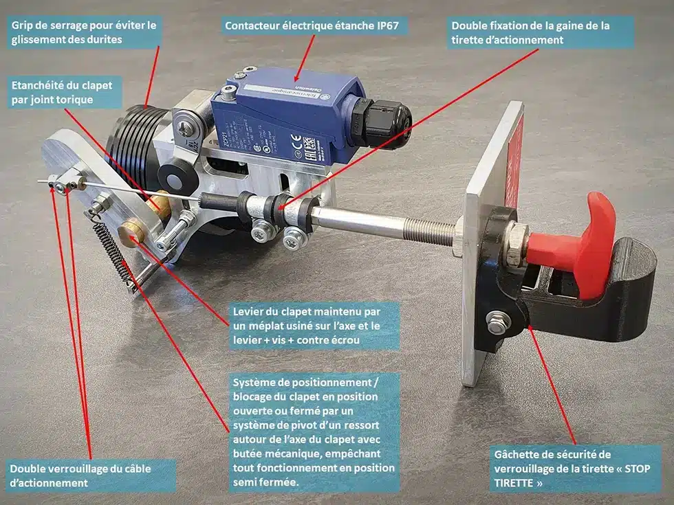 Clapet étouffoir FLYINGVISION version tirette